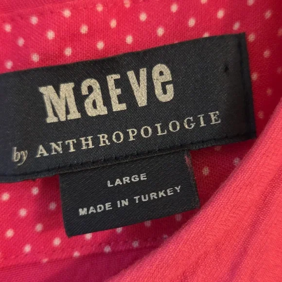 Maeve By Anthropologie Marlene Tiered Pink Maxi Dress Size L Sleeveless - Picture 4 of 10